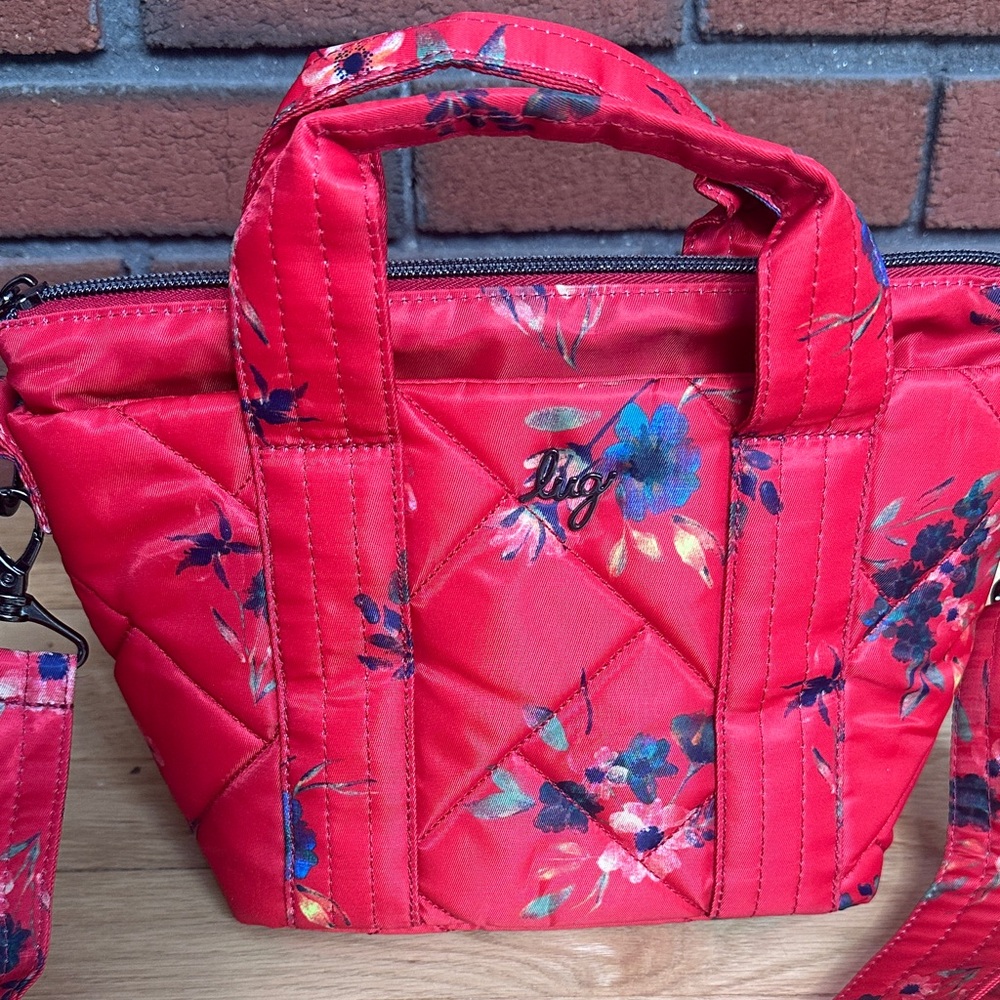 Lug Floral Red Quilted Women's Bag - Picture 2 of 5